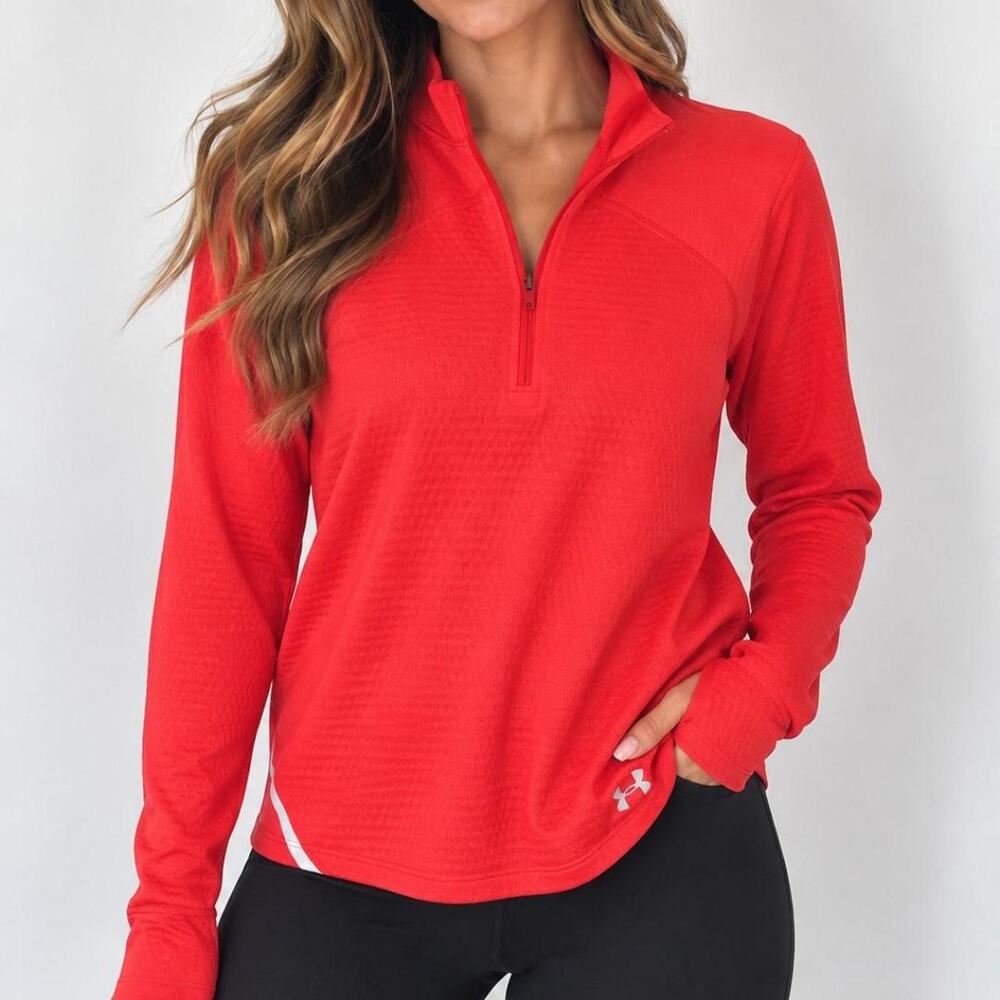 Coral under armour quarter zip